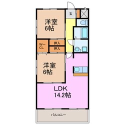 インペリアル浦里Ｃ棟の物件間取画像